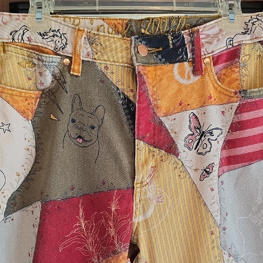 Wrangler X Lainey Wilson Story Teller Patchwork Flare Pants - Picture 2 of 8